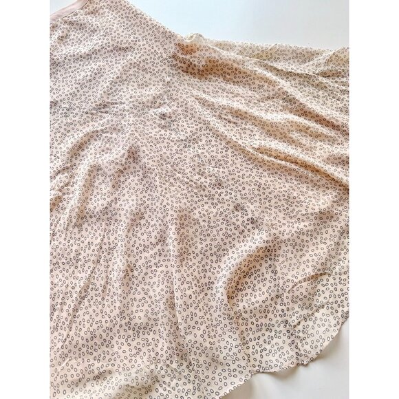 CLUB MONACO Light Pink Abstract Print Silk Chiffon Asymmetrical Skirt, Size 0 - Picture 9 of 14
